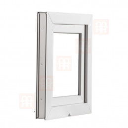 Plastové okno  55x55 cm (550x550 mm)  bílé  otevíravé i sklopné  levé