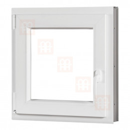 Plastové okno  55x55 cm (550x550 mm)  bílé  otevíravé i sklopné  levé