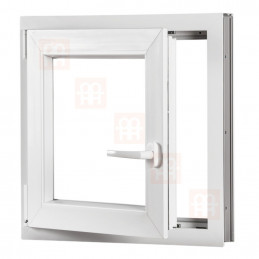 Plastové okno  60x60 cm (600x600 mm)  bílé  otevíravé i sklopné  levé