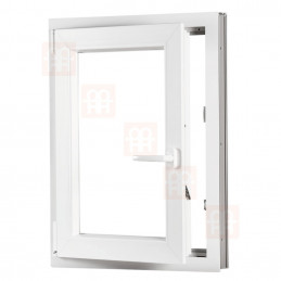 Plastové okno  60x100 cm (600x1000 mm)  bílé  otevíravé i sklopné  levé