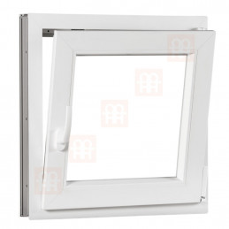 Plastové okno  120 x 120 cm (1200 x 1200 mm)  bílé  otevíravé i sklopné  pravé