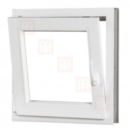 Plastové okno  120x120 cm (1200x1200 mm)  bílé  otevíravé i sklopné  levé