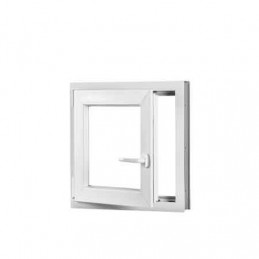 Plastové okno  80x80 cm (800x800 mm) bílé  otevíravé i sklopné  levé