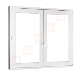 Plastové okno  130x110 cm (1300x1100 mm)  bílé  dvoukřídlé bez sloupku (štulp)  pravé