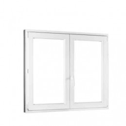 Plastové okno  140x140 cm (1400x1400 mm)  bílé  dvoukřídlé bez sloupku (štulp)  pravé