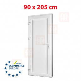 Műanyag ajtó  90 x 205 cm (900 x 2050 mm)  fehér  tömör  balra  balra