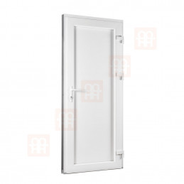 Műanyag ajtó  90x205 cm (900x2050 mm)  fehér  üvegezett  jobbra