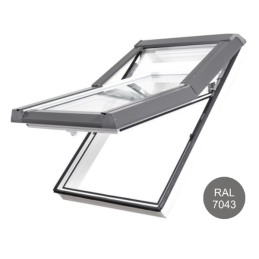 PVC tetőablak  78x98 cm (780x980 mm)  fehér, szürke burkolattal  SKYLIGHT