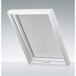 Tetőablak műanyag  78x140 cm (780x1400 mm)  fehér, szürke burkolattal  SKYLIGHT