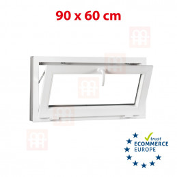 copy of Plastové okno  90x50 cm (900x500 mm)  bílé  sklopné