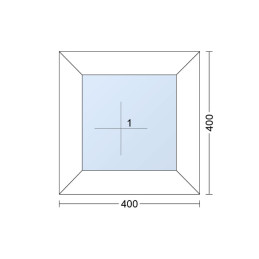 copy of Plastové okno  45x45 cm (450x450 mm)  bílé  fixní (neotvíravé)