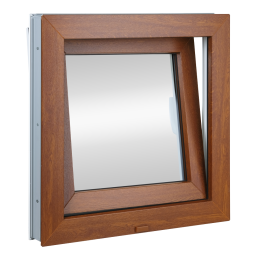 Műanyag ablak 55x55 cm (550x550mm) bukó-nyíló jobbos fehér / arany tölgy