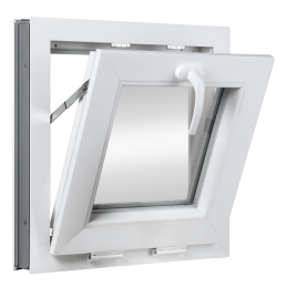 Műanyag ablak | 50x50 cm (500x500 mm) | fehér | bukó