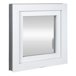 Műanyag ablak | 55 x 55 cm (550 x 550 mm) | fehér | bukó-nyíló | jobbos | HÁROMRÉTEGŰ SZIGETELŐ ÜVEG